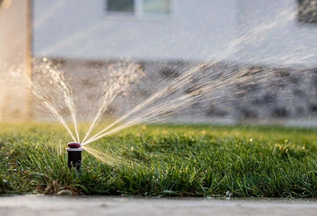 Lawn sprinkler irrigation